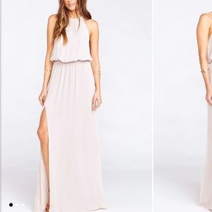 Show me your MuMu, Heather halter dress in color show me the ring. Size XXS.